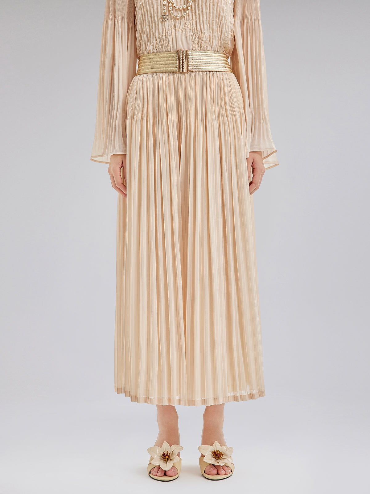 Lüks Pileli Şık Rahat Lastikli Pantolon