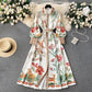 Spring Dress,Floral Long Sleeve Elegant Boho Maxi Wedding Guest Party Dress