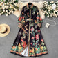 Spring Dress,Floral Long Sleeve Elegant Boho Maxi Wedding Guest Party Dress