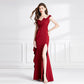 Prom Dress 2024 Mermaid Sexy Ruffles Split Side Off Shoulder Evening Slim Party Dress