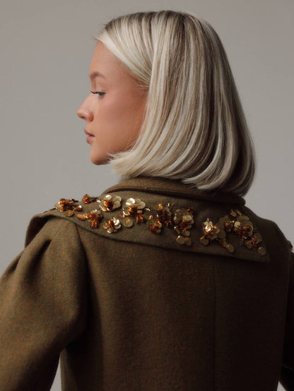 Altın Zeytin İşlemeli Takım