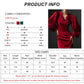 High Waist Elegant Satin Sexy Bodycon V-neck Long Sleeve Midi Dress