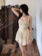 High Quality Fairy Vintage Satin Mini Dress