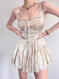 High Quality Fairy Vintage Satin Mini Dress