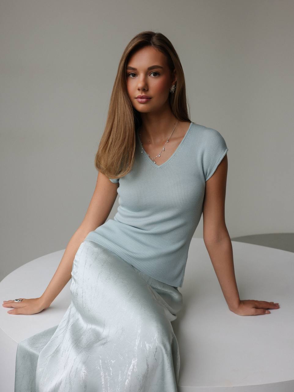 Mermer Desenli Saten Etek