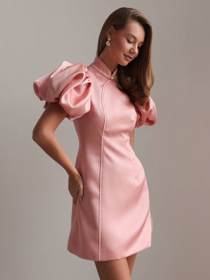 Blush Royale Saten Elbise