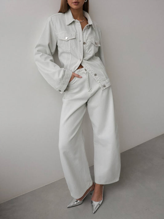 Kar Beyazı Palazzo Pantolon