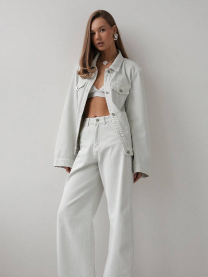 Kar Beyazı Palazzo Pantolon