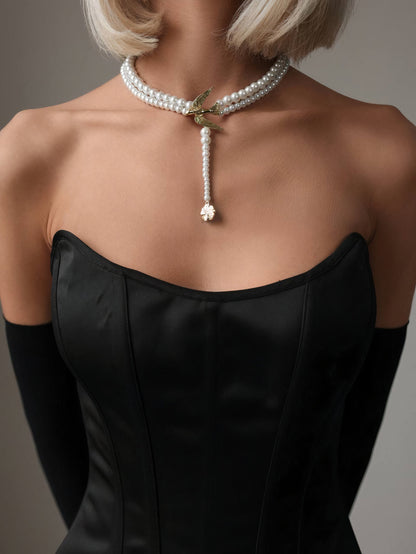 Beyaz Saten Midi Etek