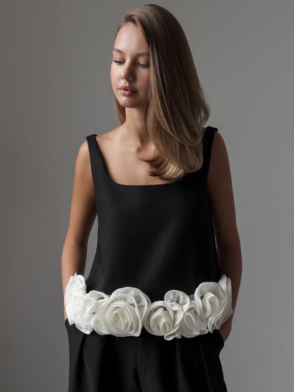 Zarif İspanyol Paça Siyah Pantolon