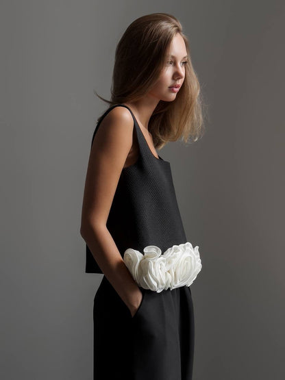 Zarif İspanyol Paça Siyah Pantolon