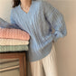 Oversized V-neck Women Sweater