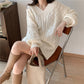 Oversized V-neck Women Sweater