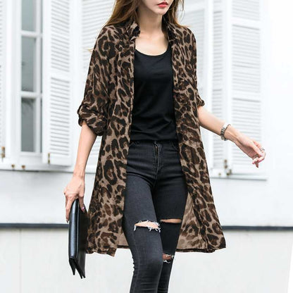 Leopard Chiffon Blouse | BoutiquElegance
