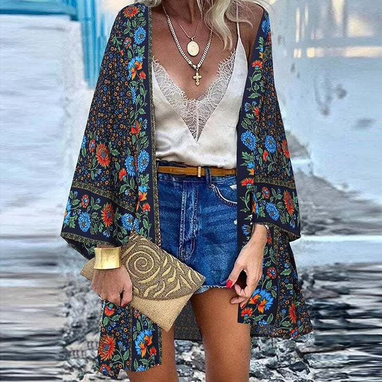 Bohemian Floral Printed Blouse | BoutiquElegance 