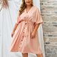 Plus Size Summer Dress Full Sleeve V Neck