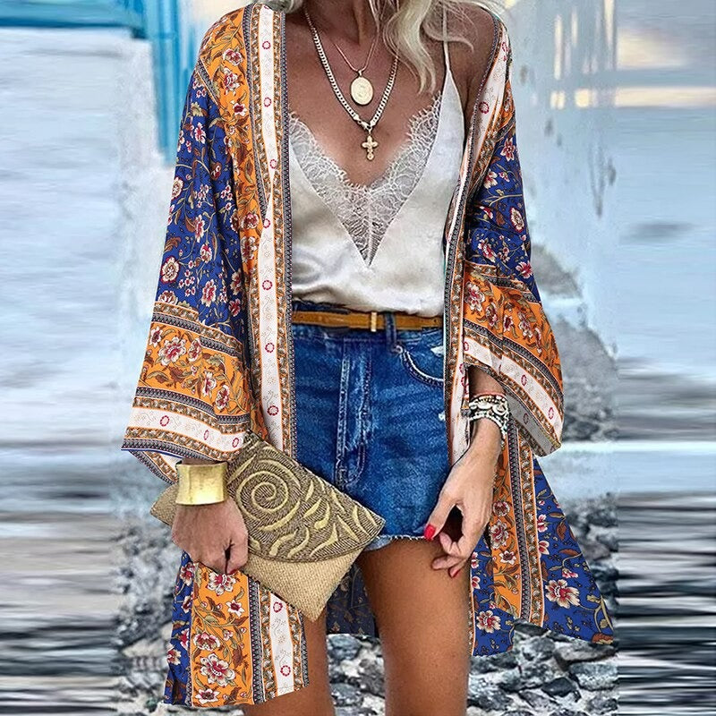 Bohemian Floral Printed Blouse | BoutiquElegance 