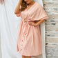 Plus Size Summer Dress Full Sleeve V Neck