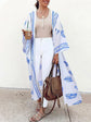 BOHEMIAN FLORAL PRINTED LONG SHIRT KIMONO, SUMMER BEACH CARDIGAN