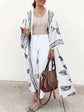 BOHEMIAN FLORAL PRINTED LONG SHIRT KIMONO, SUMMER BEACH CARDIGAN