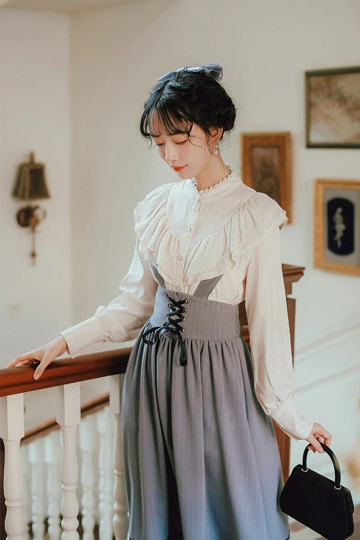 Bandage Stripe Long Skirt | BoutiquElegance