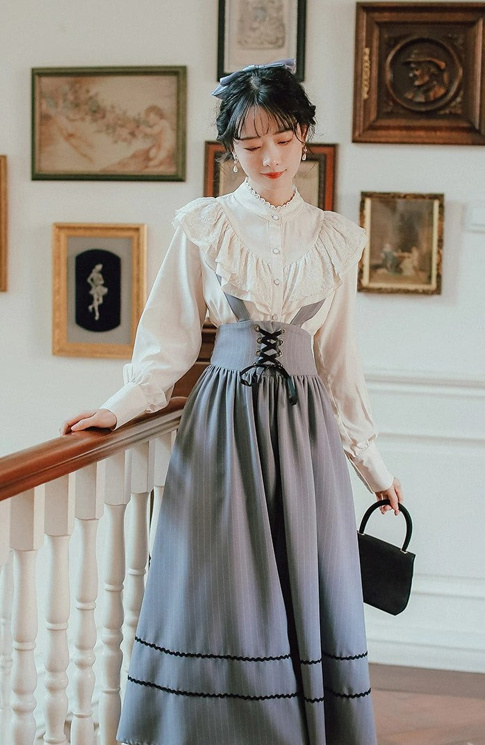 Bandage Stripe Long Skirt | BoutiquElegance