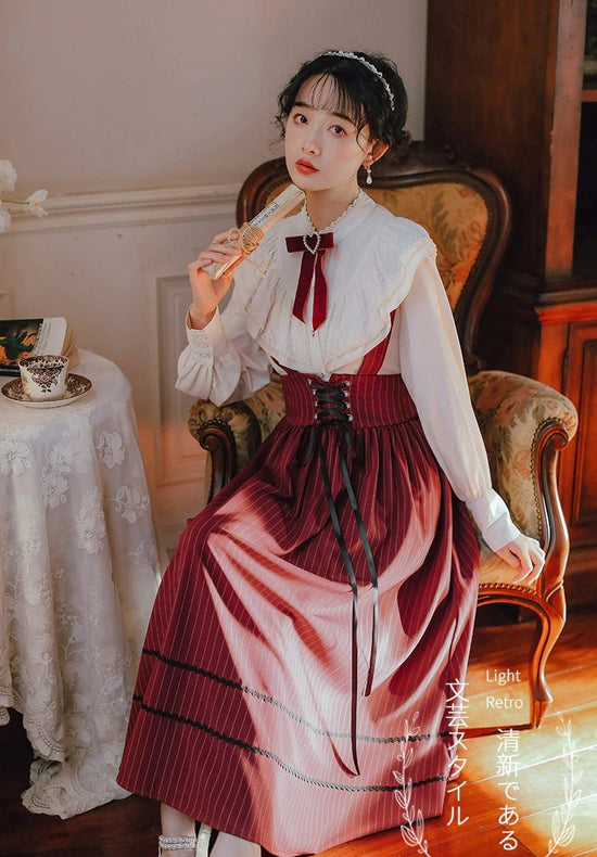 Bandage Stripe Long Skirt | BoutiquElegance