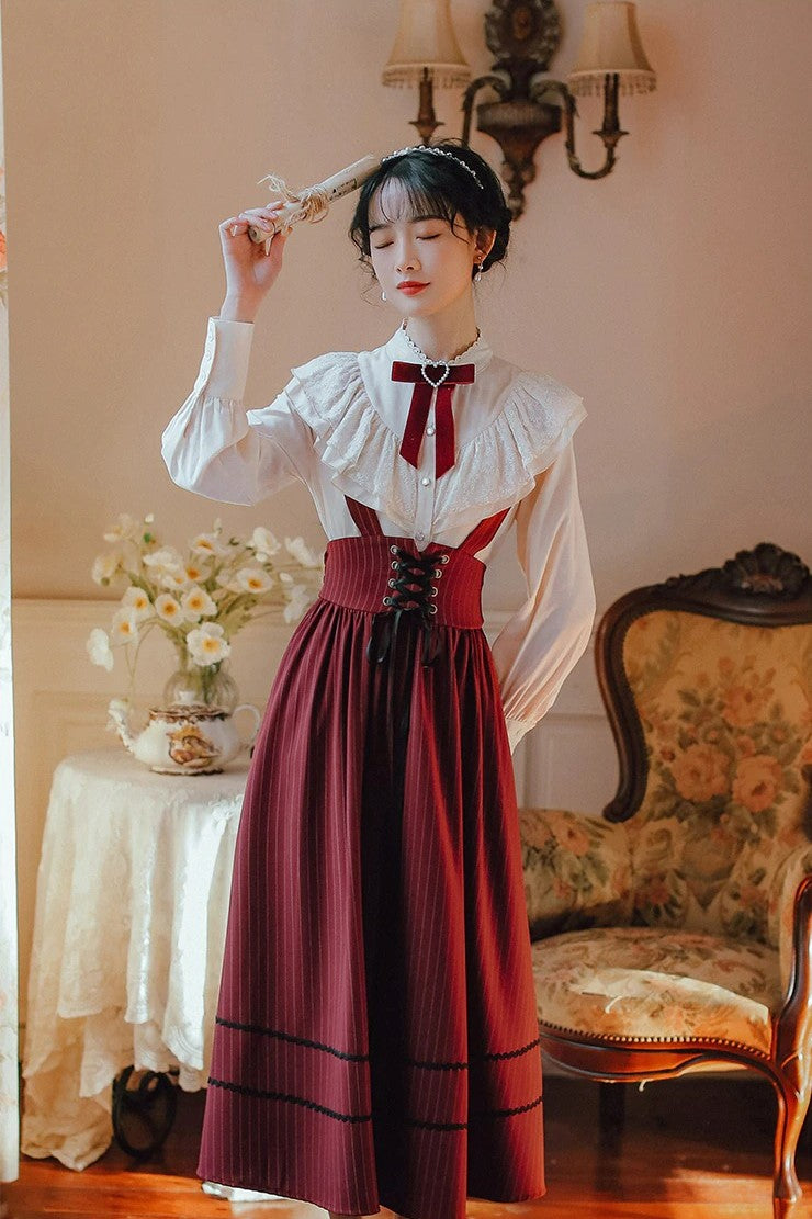 Bandage Stripe Long Skirt | BoutiquElegance