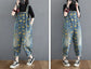 Sunflower Printed Jeans Overalls | BoutiquElegance