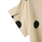 PLUS SIZE POLKA DOT SHORT SLEEVE BLOUSE