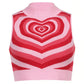 AESTHETICS HEART STRIPED PULLOVERS SWEATER - TURTLENECK JUMPER