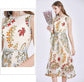 WOMEN SLEEVELESS SPARKLE FLOWER EMBROIDERY DRESS