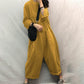 WOMEN CASUAL LOOSE SOLID POCKET LONG SLEEVE OVERALLS